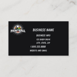 Paintball Logo Game Player Pop Art Graphic Visitenkarte