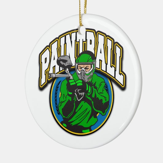 Paintball-Logo Keramikornament (Links)