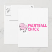Paintball-Mädchen Postkarte (Vorne/Hinten)