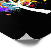 Paintball Mehrfarbige Platsche Kunst Poster (Ecke)