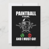 Paintball nennt Paintball Player Marker Geschenk Einladung (Vorderseite)