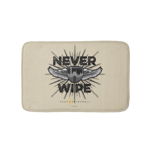 Paintball niemals abwischen badematte (Vorderseite)