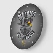 Paintball On Your Face Large Clock Große Wanduhr (Winkel)