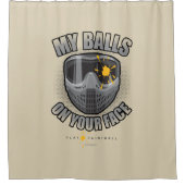 Paintball On Your Face Shower Curtain Duschvorhang (Vorderseite)