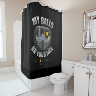 Paintball On Your Face Shower Curtain Duschvorhang
