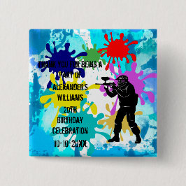Paintball Party Button