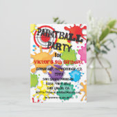 Paintball Party Einladung (Stehend Vorderseite)