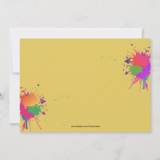 Paintball Party Einladung (Rückseite)