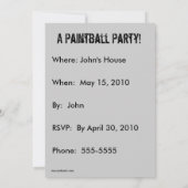 Paintball-Party Einladung (Design 2) (Rückseite)