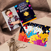 Paintball Party Geburtstag Foto Einladung