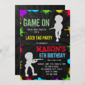 Paintball Party Geburtstagsveranstaltung Einladung (Vorne/Hinten)