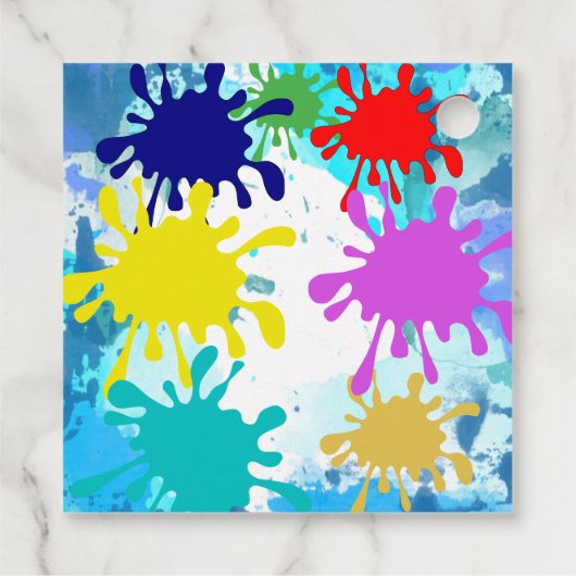 Paintball Party Geschenkanhänger (Rückseite)