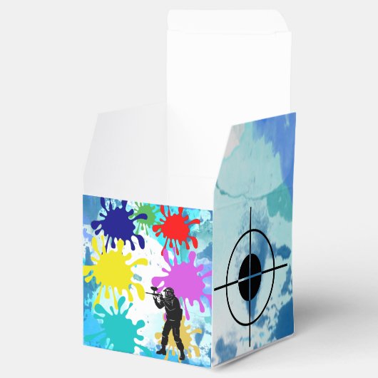 Paintball Party Geschenkschachtel (Geöffnet)