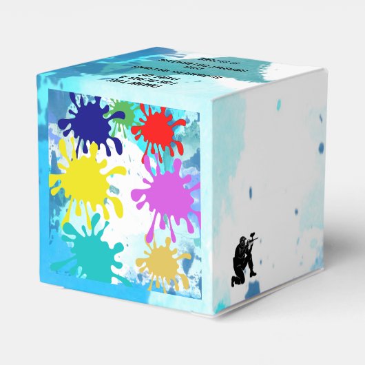 Paintball Party Geschenkschachtel (Rückseite)