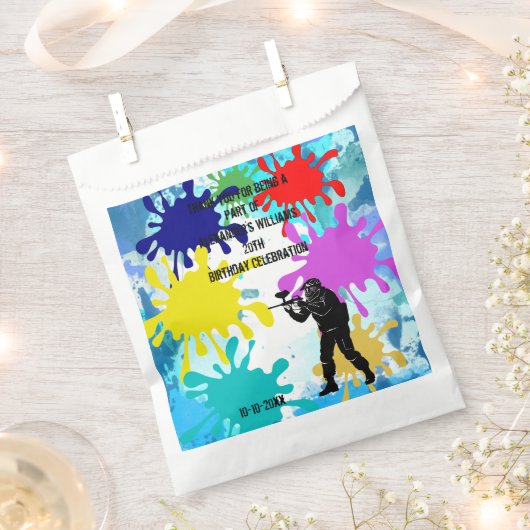 Paintball Party Geschenktütchen (Ausgeschnitten)