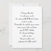 Paintball Party Gun Shot Paint Splats Einladung (Rückseite)