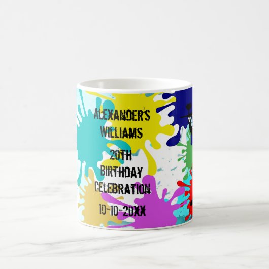 Paintball-Party Kaffeetasse (Mittel)