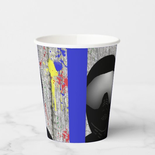 Paintball Party Paper Cups Pappbecher (Links)