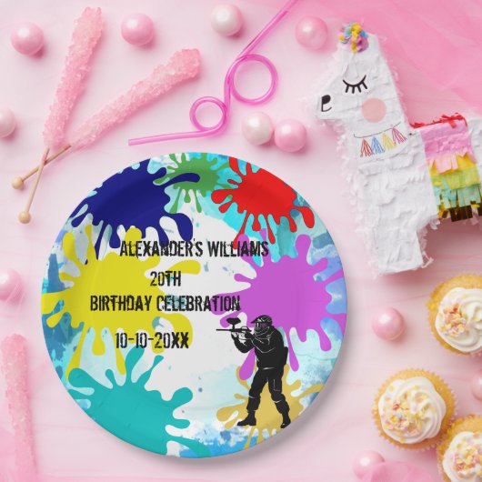 Paintball-Party Pappteller (Party)