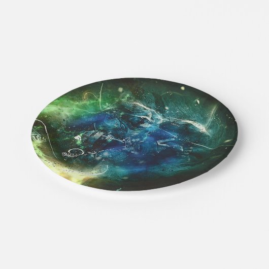 Paintball-Party Pappteller (Schrägansicht)