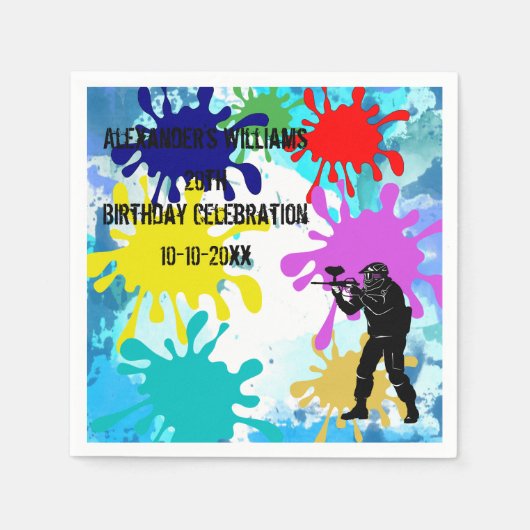 Paintball Party Serviette (Vorderseite)