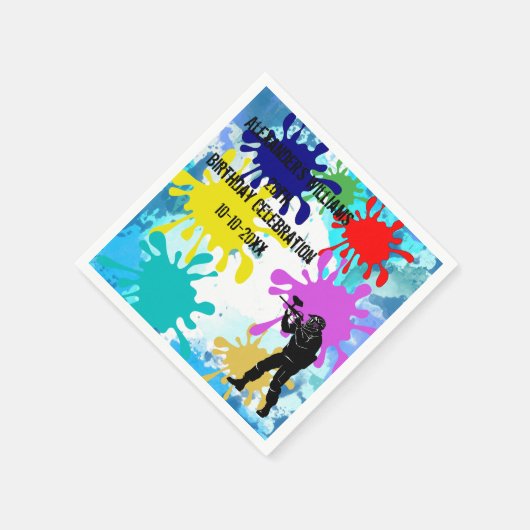 Paintball Party Serviette (Ecke)