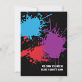 Paintball Platsche Party Einladung (Rückseite)