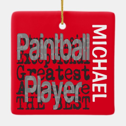 Paintball Player Extraordinaire CUSTOM Keramikornament (Rückseite)