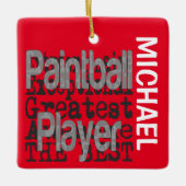 Paintball Player Extraordinaire CUSTOM Keramikornament (Vorderseite)