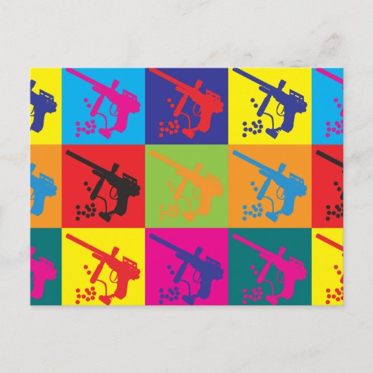 Paintball Pop Art Postkarte (Vorderseite)
