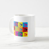 Paintball-Pop-Kunst Kaffeetasse (Vorderseite Links)