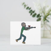 Paintball Postkarte (Stehend Vorderseite)