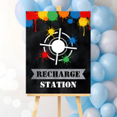 Paintball Recharge Station Boy Birthday Party Poster