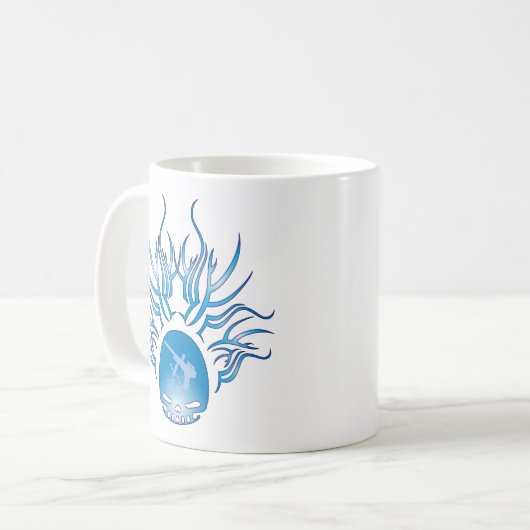 Paintball-Schädel Kaffeetasse (Vorderseite Links)