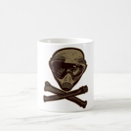 Paintball-Schädel Kaffeetasse (Mittel)
