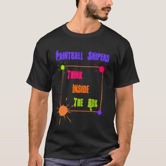 PAINTBALL-SCHARFSCHÜTZE DENKEN INNERHALB DES T-Shirt (Vorderseite)