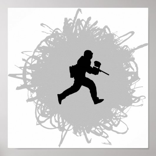 Paintball Scribble Style Poster (Vorne)