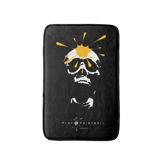 Paintball Skull Badematte (Vorderseite Vertikal)