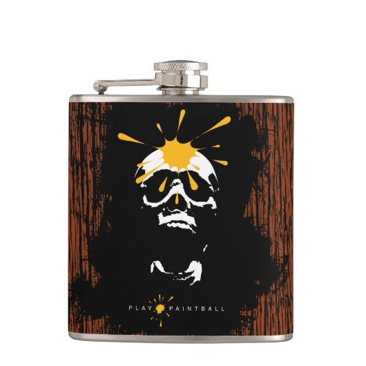 Paintball Skull Flachmann (Vorderseite)