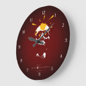 Paintball Skull Große Wanduhr (Winkel)