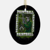 Paintball-Spieler-Grün-Team Keramik Ornament (Rechts)