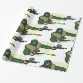 Paintball-Spieler mit Dual-Marker-Action-Sport Geschenkpapier (Ungerollt)