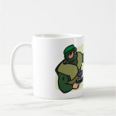 Paintball-Spieler mit Dual-Marker-Action-Sport Kaffeetasse (Links)