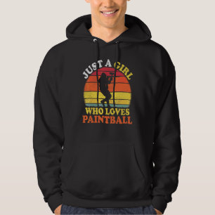 Paintball-Spielerin Vintage Nur Ein Mädchen Das Pa Hoodie