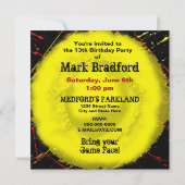 PAINTBALL SPLASH GEBURTSTAGSPARTEEINLADUNG 13. EINLADUNG (Rückseite)