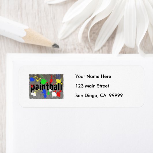 Paintball-Spritzer auf Betonmauer (Insitu)