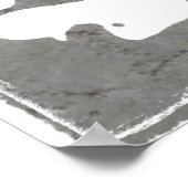 Paintball-Spritzer auf Betonmauer Poster (Ecke)