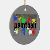 Paintball-Spritzer auf konkreter Wand Keramikornament (Rechts)