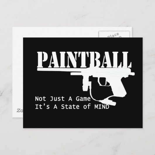 Paintball-Staat Postkarte (Vorne/Hinten)