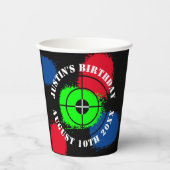 Paintball Thema Geburtstagsfeier Becher für Kinder (Vorderseite)